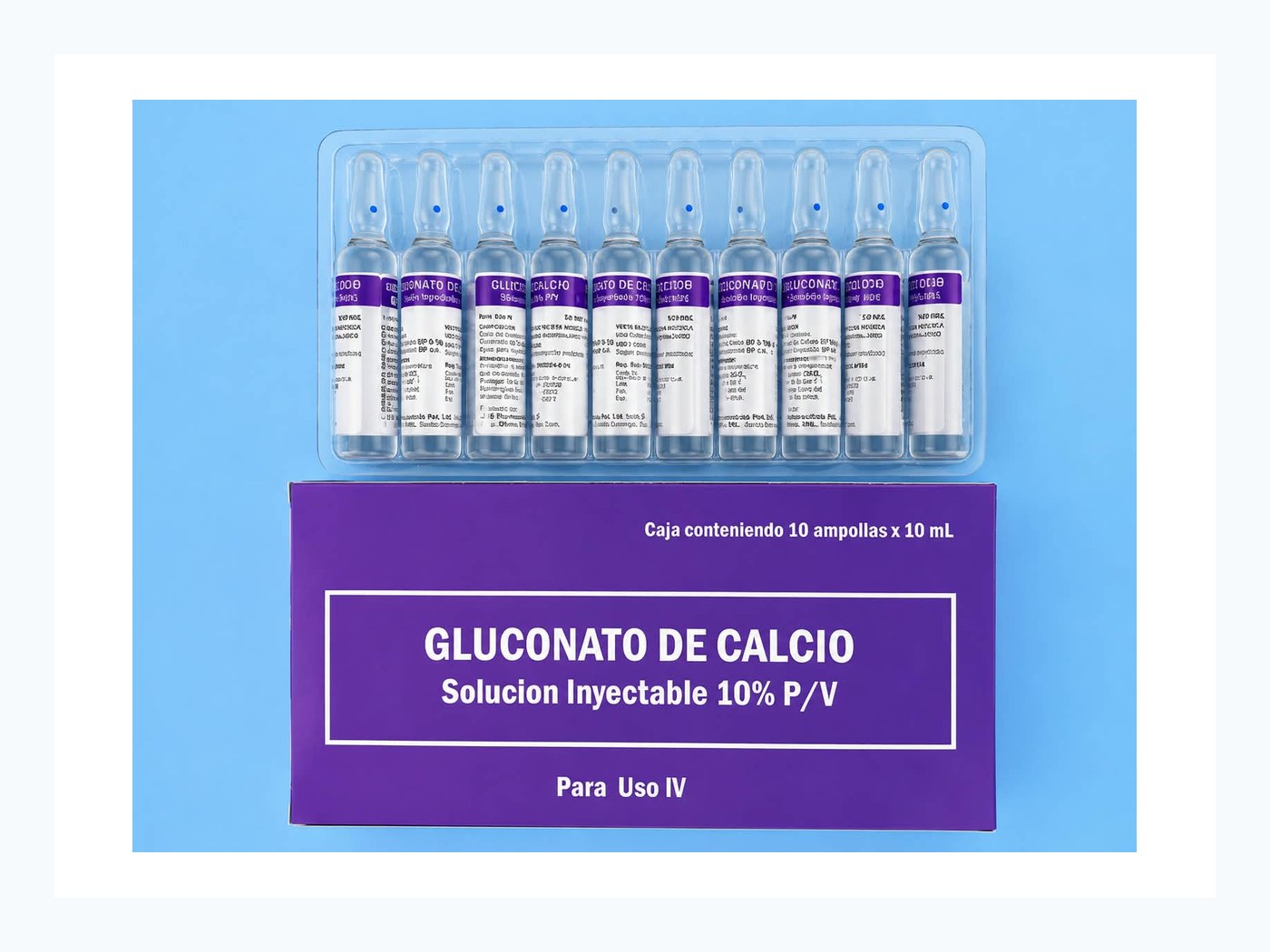 Gluconato de calcio — Solución inyectable 10% p/v